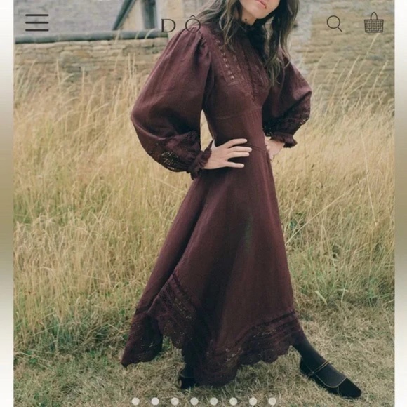 DOEN Dorielle Dress Antique Walnut Size XS - Picture 11 of 16